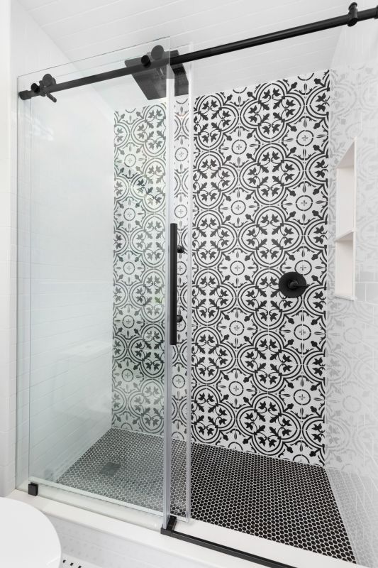 Small Bathroom Shower with Sliding Doors